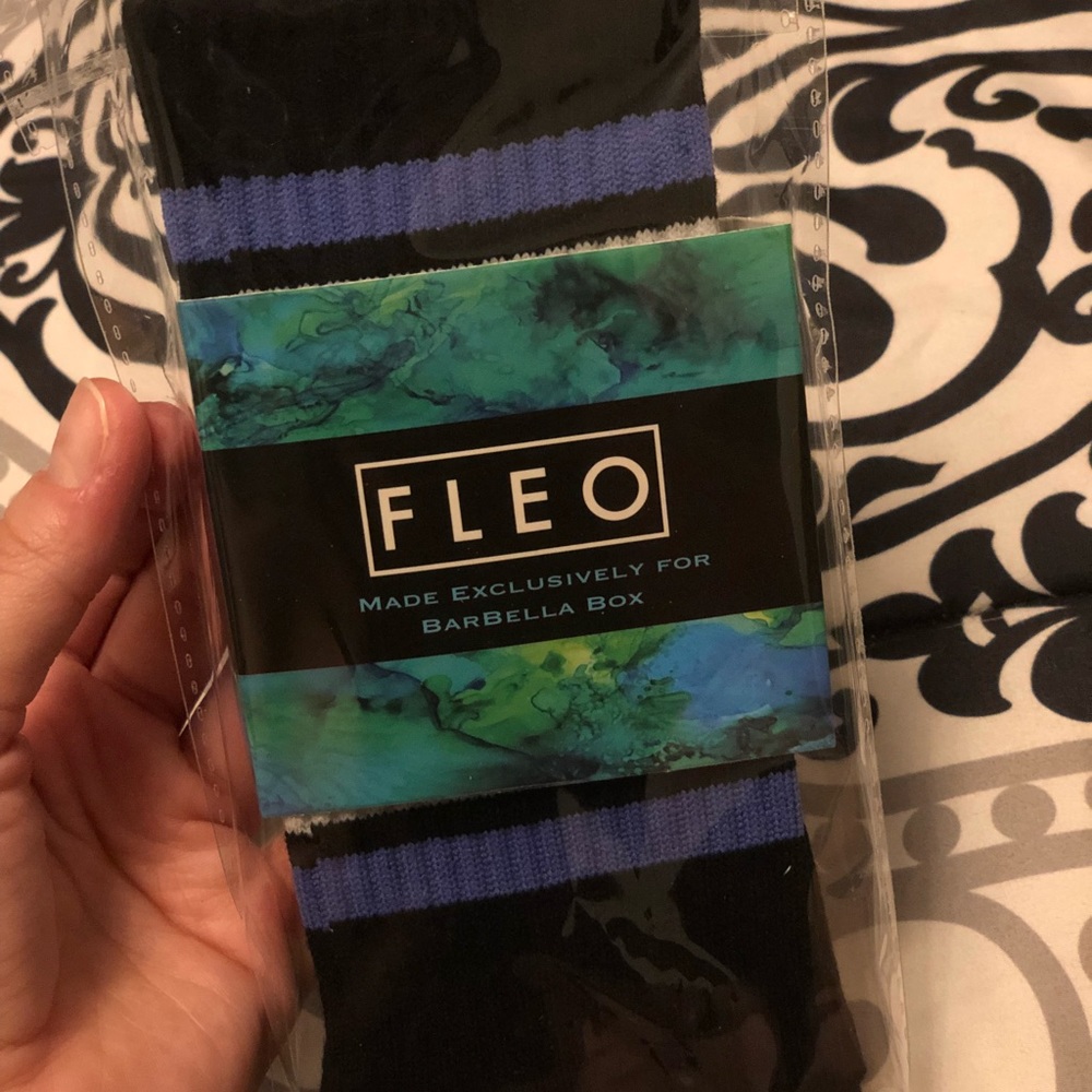 Fleo BarBella Blue Crew Socks